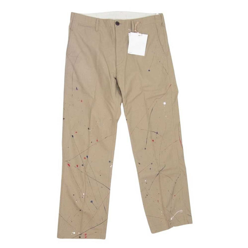 VISVIM ビズビム 0220905008001 ICT CHINO PANTS ペイント加工 チノ パンツ ベージュ系 3【美品】【中古】