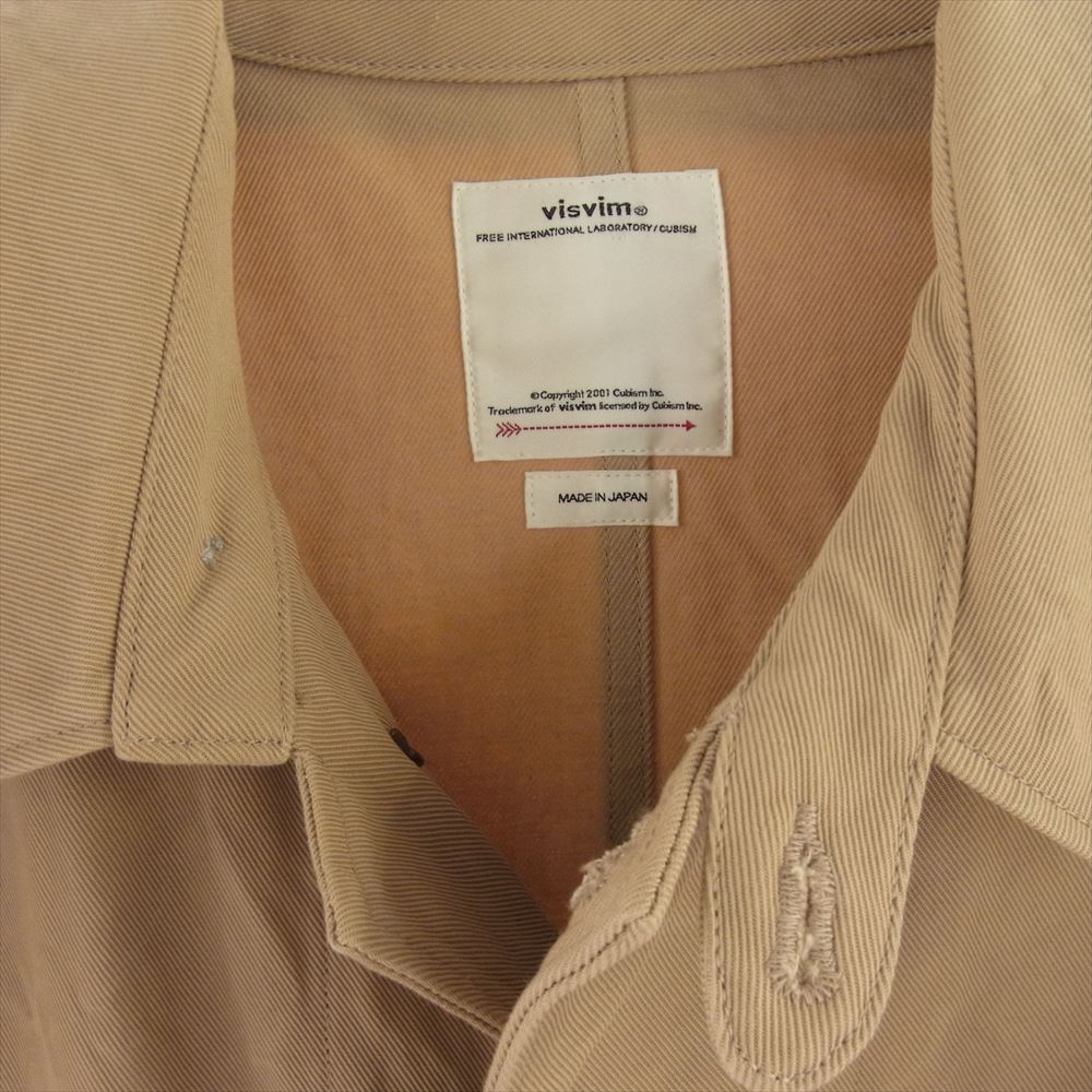 VISVIM ビズビム 21AW 0121205013030 VARJAK SHOP COAT BEIGE ヴァルジャック ショップ コート コットン ロングコート ベージュ系 3【中古】