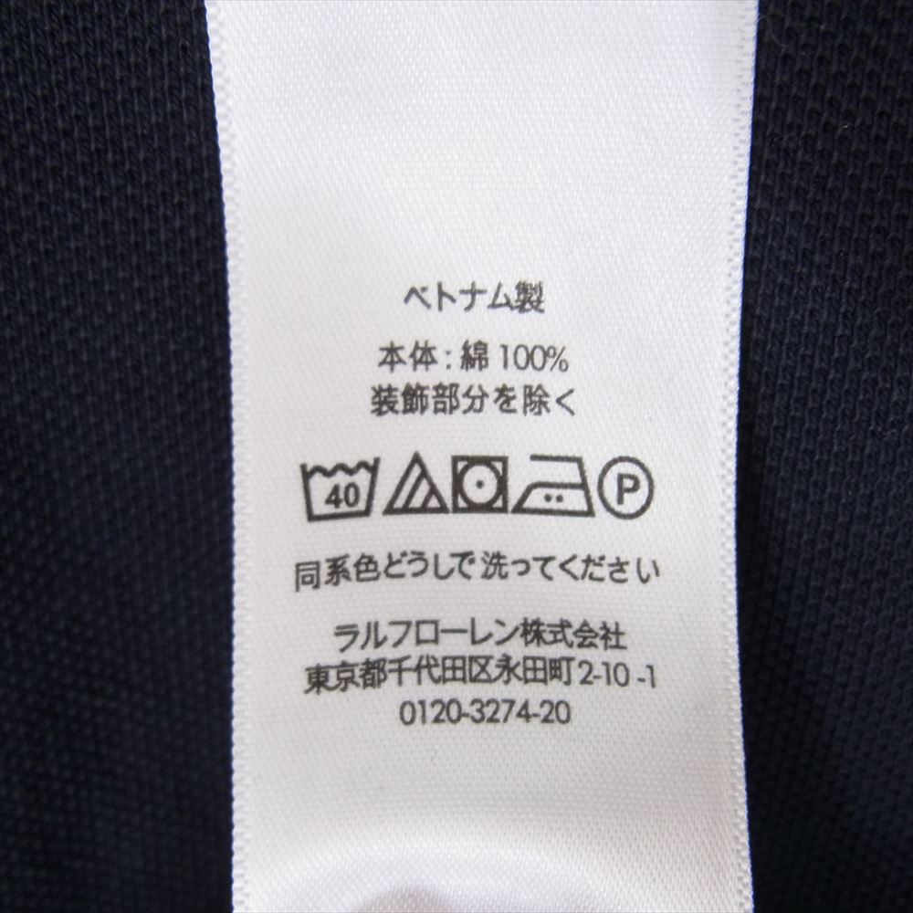 POLO RALPH LAUREN ポロ・ラルフローレン クラシックフィット 刺繍 ロゴ 半袖 ポロシャツ ネイビー系 XL【中古】