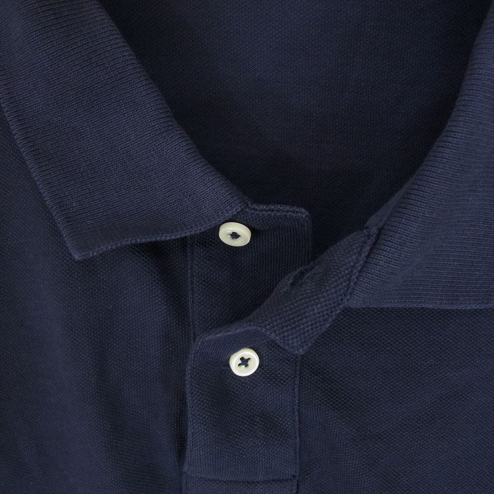 POLO RALPH LAUREN ポロ・ラルフローレン クラシックフィット 刺繍 ロゴ 半袖 ポロシャツ ネイビー系 XL【中古】