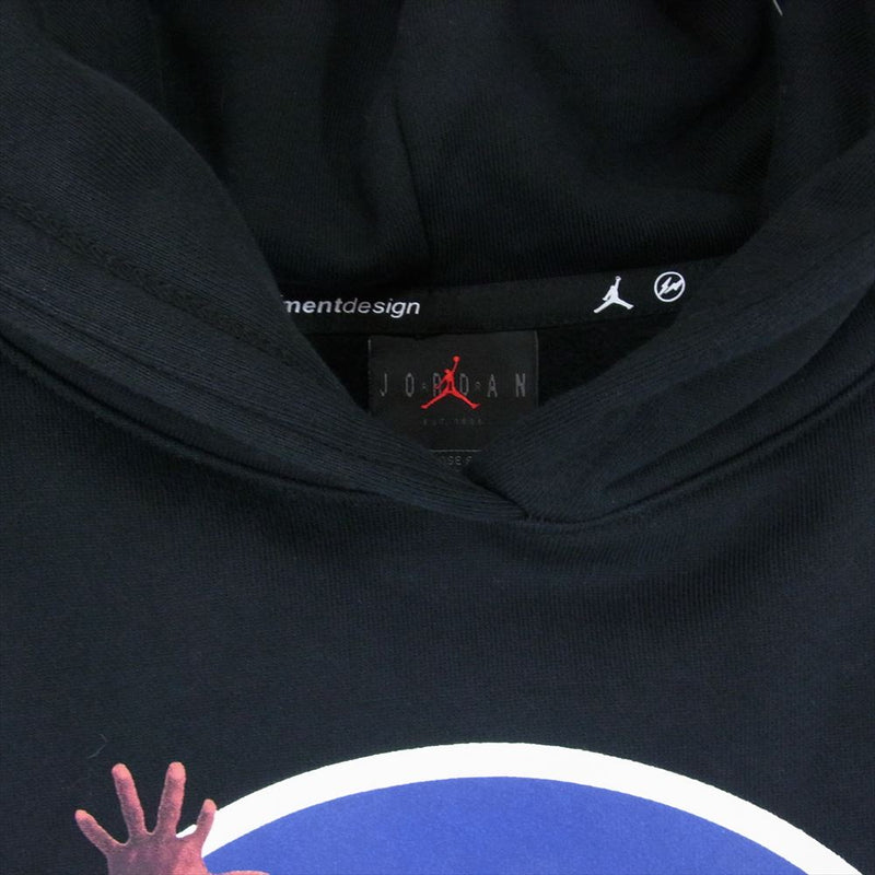 FRAGMENT DESIGN フラグメントデザイン DA2991-010 × JORDAN ジョーダン FLEECE PULLOVER IMAGE HOODY フリース プルオーバー パーカー ブラック系 XXL【中古】