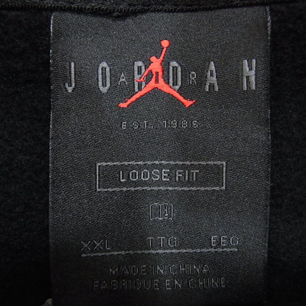 FRAGMENT DESIGN フラグメントデザイン DA2991-010 × JORDAN ジョーダン FLEECE PULLOVER IMAGE HOODY フリース プルオーバー パーカー ブラック系 XXL【中古】