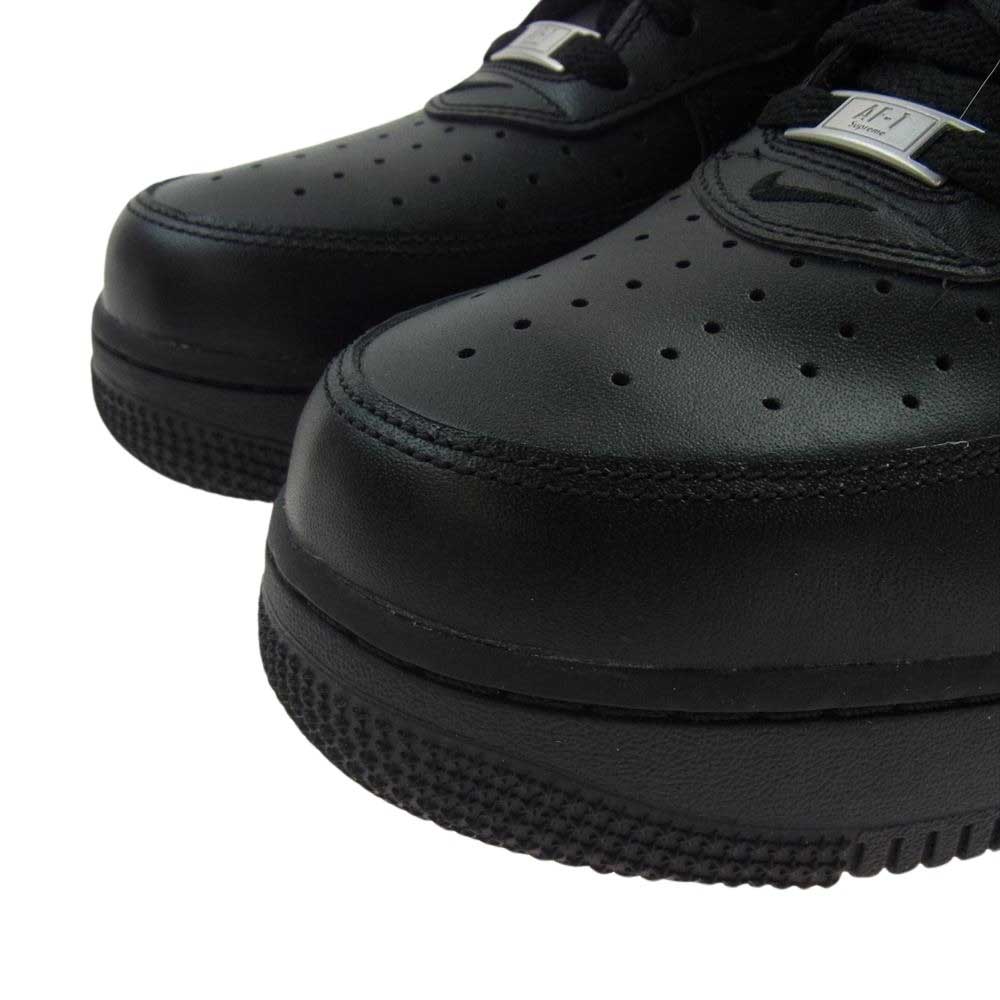 Supreme シュプリーム CU9225-001 × Nike Air Force 1 Low Black ナイキ エアフォース1 ロー ブラック スニーカー ブラック系 29cm【美品】【中古】