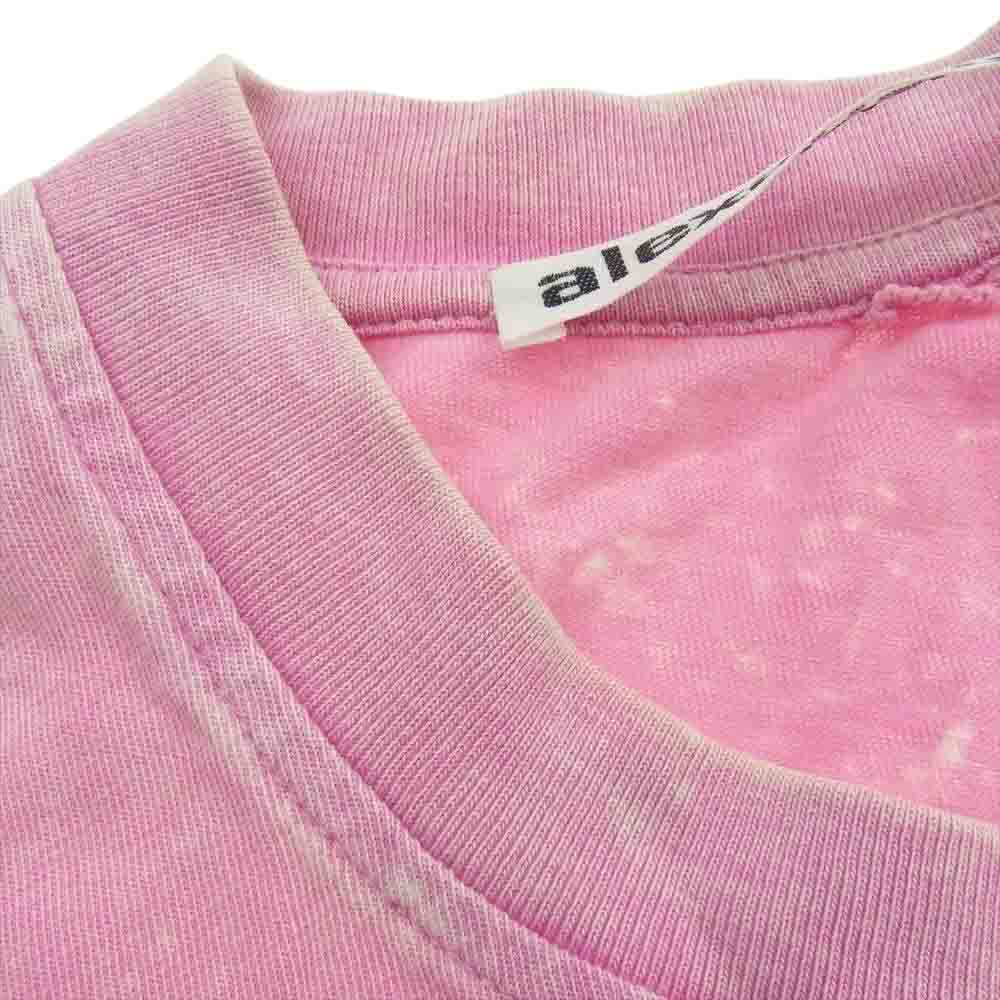 Alexander Wang アレキサンダーワン ロゴ刺繍 タイダイ染 半袖 Tシャツ ピンク系 M【中古】