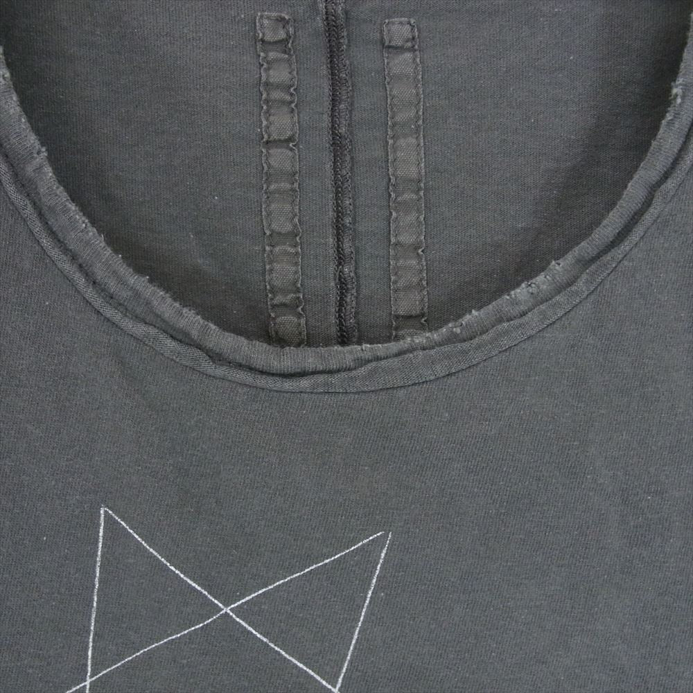Rick Owens リックオウエンス DU7250 DRKSHDW ダークシャドウ PENTAGRAM ペンタグラム 五芒星 ステッチデザイン 半袖 Tシャツ カットソー グレー系 L【中古】