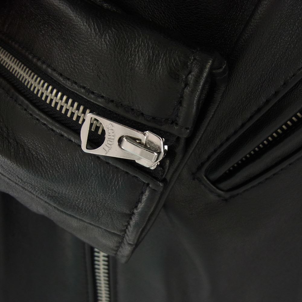 schott ショット 228US LAMB RIDERS JACKET ラム ダブルライダース ジャケット ブラック系 40【新古品】【未使用】【中古】
