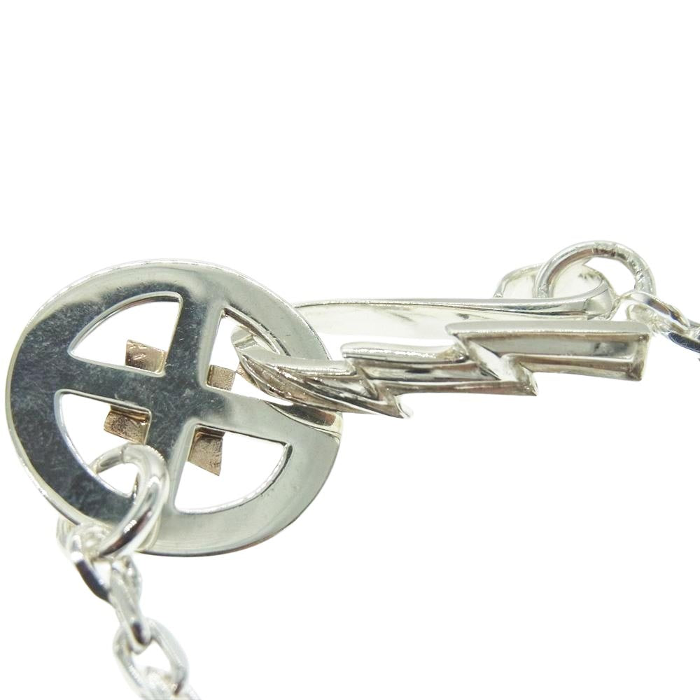 TARO WASHIMI ワシミタロウ 鷲見太郎 W-1TMC-K-C01 販売証明書付属 thunder hook medicine wheel chain K18 eagle metal サンダー フック メディスン ホイール チェーン ネックレス シルバー系【美品】【中古】