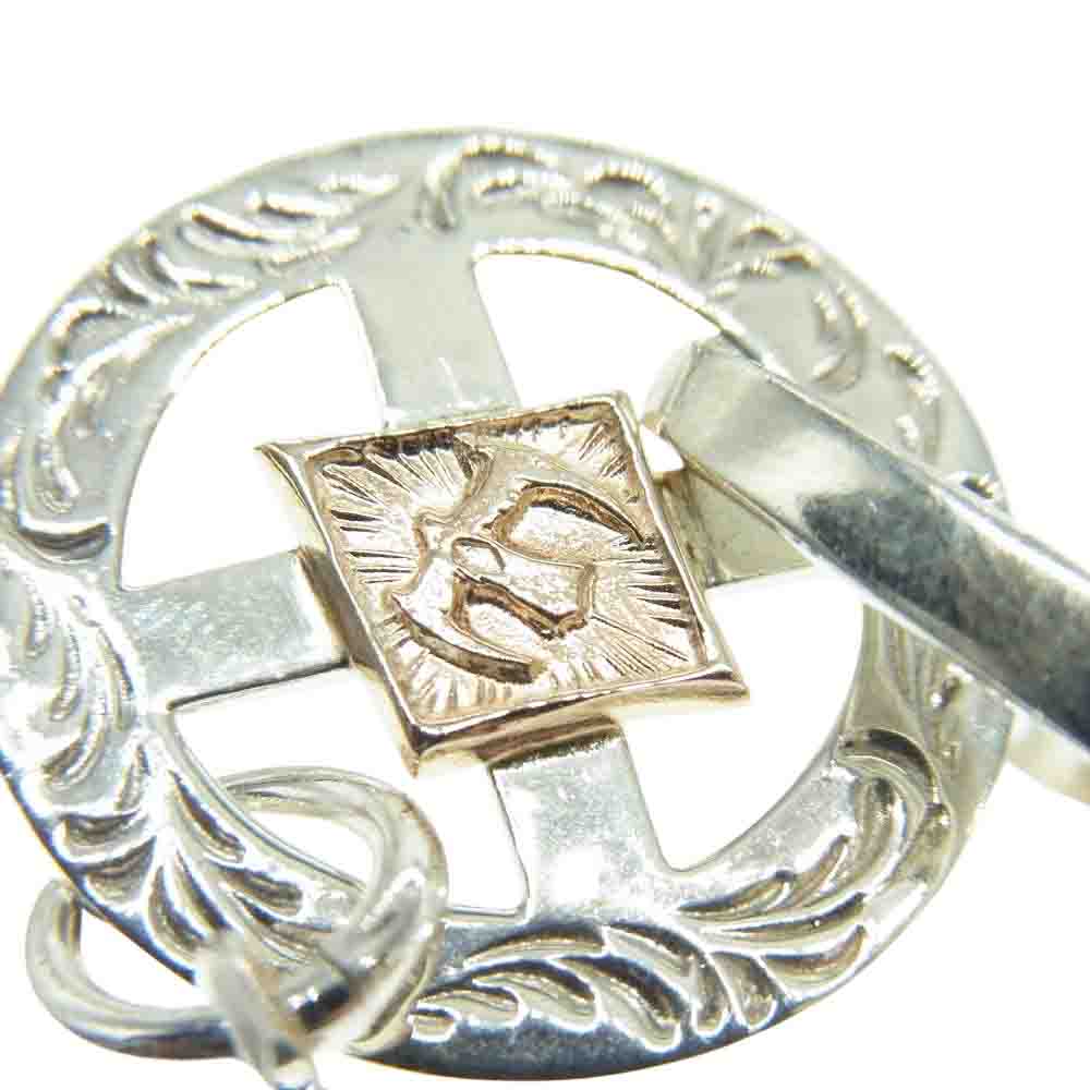 TARO WASHIMI ワシミタロウ 鷲見太郎 W-1TMC-K-C01 販売証明書付属 thunder hook medicine wheel chain K18 eagle metal サンダー フック メディスン ホイール チェーン ネックレス シルバー系【美品】【中古】