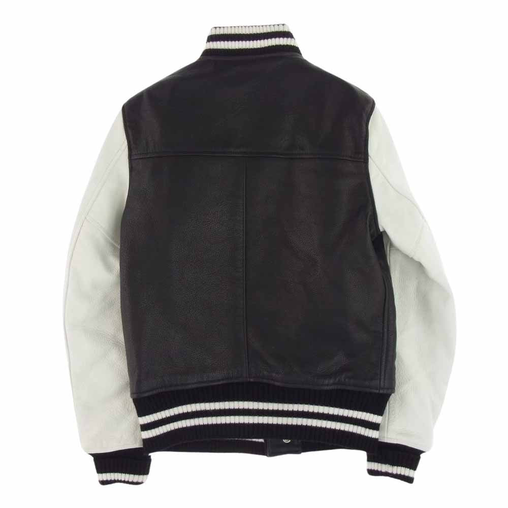 VANSON バンソン × nano universe ナノユニバース 別注 レザー アワード スタジャン ブラック系 ホワイト系 XS【中古】