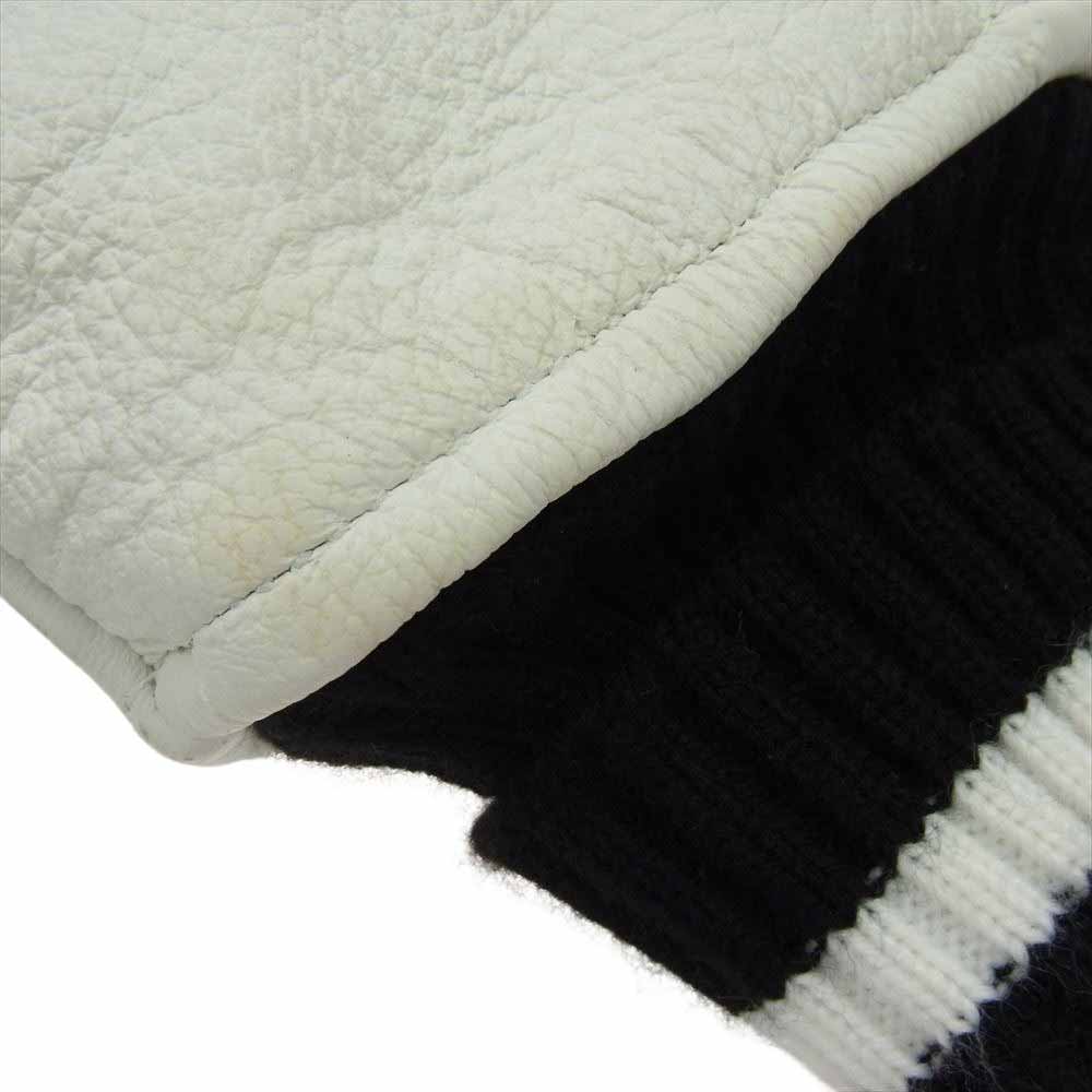 VANSON バンソン × nano universe ナノユニバース 別注 レザー アワード スタジャン ブラック系 ホワイト系 XS【中古】