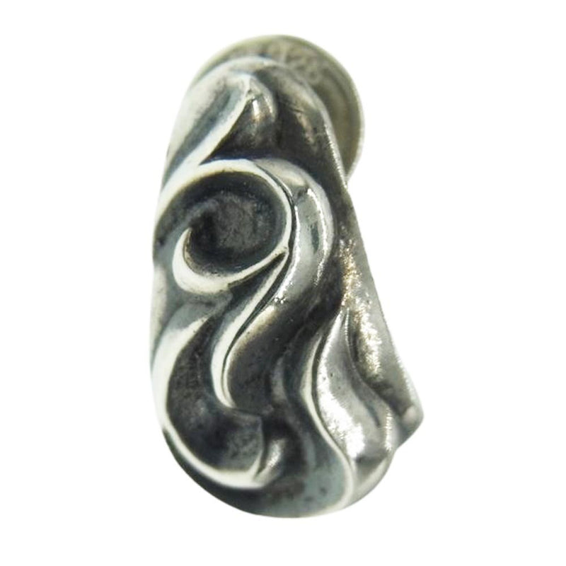 CHROME HEARTS クロムハーツ（原本無） CARVED TEARDROP カーブド ティアドロップ シルバー ピアス グレー系【中古】