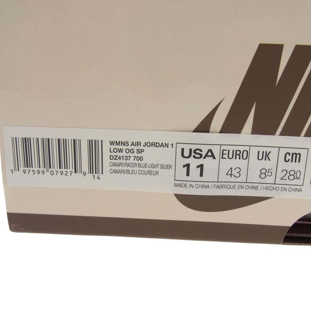 NIKE AIR JORDAN ナイキ ジョーダン DZ4137-700 フェイクバスターズ鑑定済 × Travis Scott トラヴィススコット WMNS Air Jordan 1 Retro Low OG Canary AJ1 ウィメンズ エアジョーダン レトロ ロー カナリー スニーカ―   マルチカラー系 28cm【新古品】【未使用】【中古】