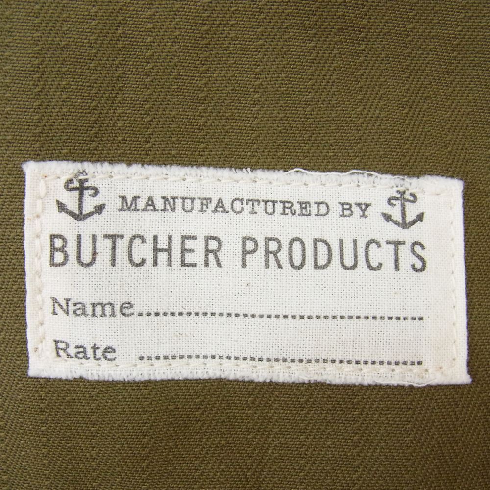 ブッチャープロダクツ MILITARY CHINO ヘリンボーン ボタンフライ ミリタリー チノ パンツ カーキ系 36【中古】