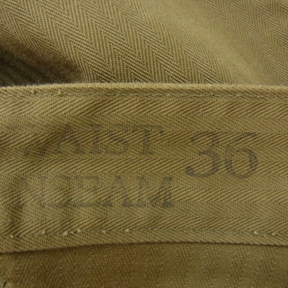ブッチャープロダクツ MILITARY CHINO ヘリンボーン ボタンフライ ミリタリー チノ パンツ カーキ系 36【中古】