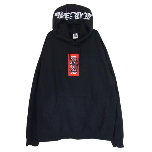 ブラックアイパッチ Handle With Care Label Hoodie ロゴ フーディー プルオーバー パーカー ブラック系 XL【中古】