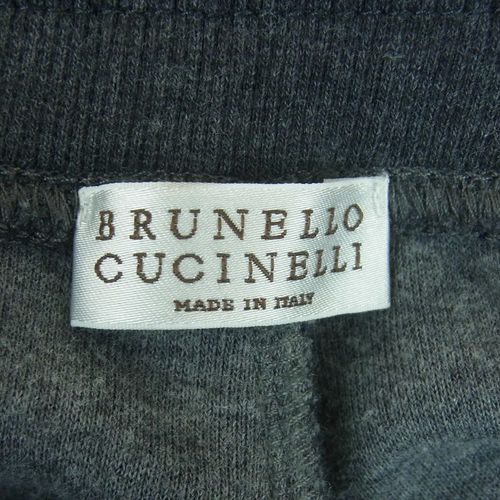 ブルネロクチネリ 切替 コットン スウェット パンツ イタリア製 ネイビー系 M【中古】