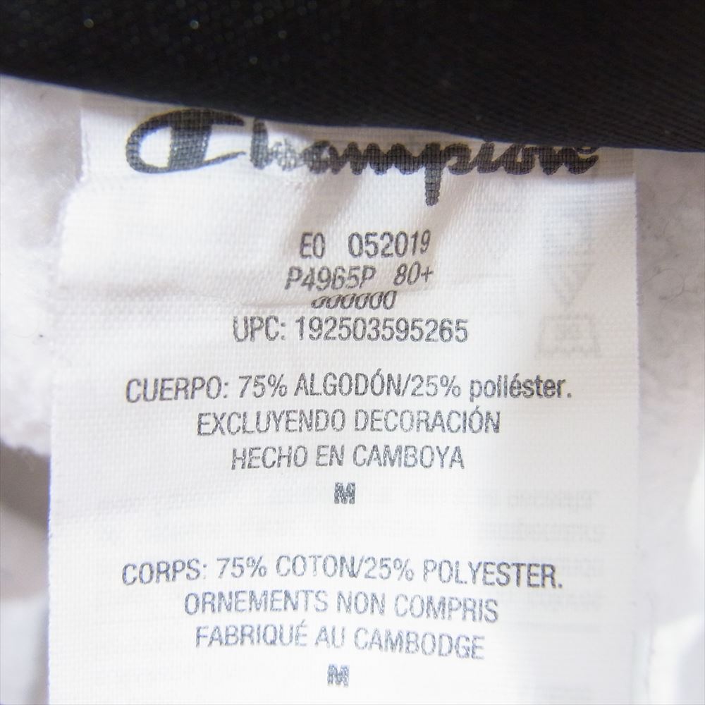 Champion チャンピオン Super Fleece スーパー フリース ロゴ 総柄 裾ジップ スウェット パンツ ホワイト系 L【中古】
