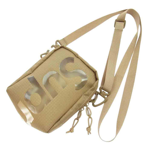Supreme シュプリーム 21SS Neck Pouch スケルトン クリア ロゴ ネックポーチ ショルダー バッグ ベージュ系【中古】