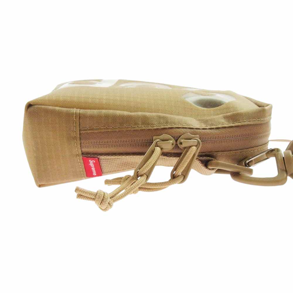 Supreme シュプリーム 21SS Neck Pouch スケルトン クリア ロゴ ネックポーチ ショルダー バッグ ベージュ系【中古】
