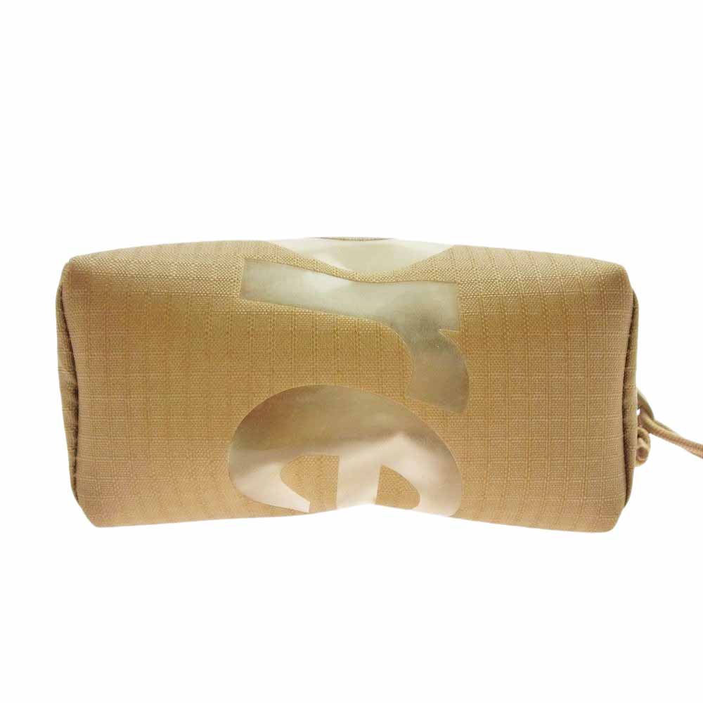 Supreme シュプリーム 21SS Neck Pouch スケルトン クリア ロゴ ネックポーチ ショルダー バッグ ベージュ系【中古】