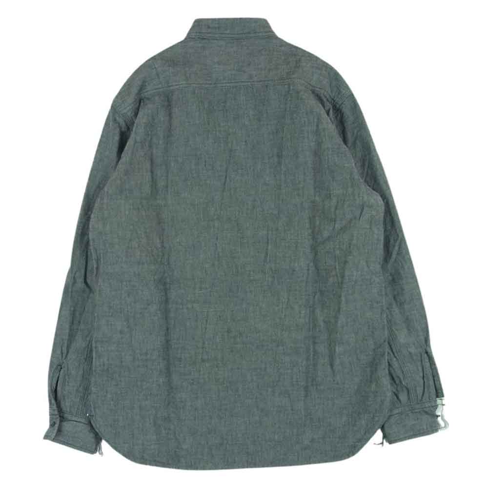 BEAMS ビームス BEAMS PLUS 長袖 WORK Chambray シャンブレー シャツ コットン 日本製 グレー系 S【中古】