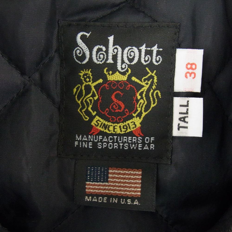 schott ショット 613UHT HORSEHIDE ONESTAR TALL ホースハイド ワンスター トール レザー ライダース ジャケット ブラック系 38【新古品】【未使用】【中古】