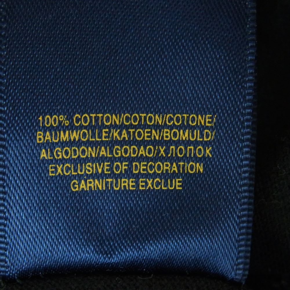 POLO RALPH LAUREN ポロ・ラルフローレン ビッグポニー 刺繍 ロゴ 半袖 ポロ シャツ ブラック系 イエロー系 M【中古】