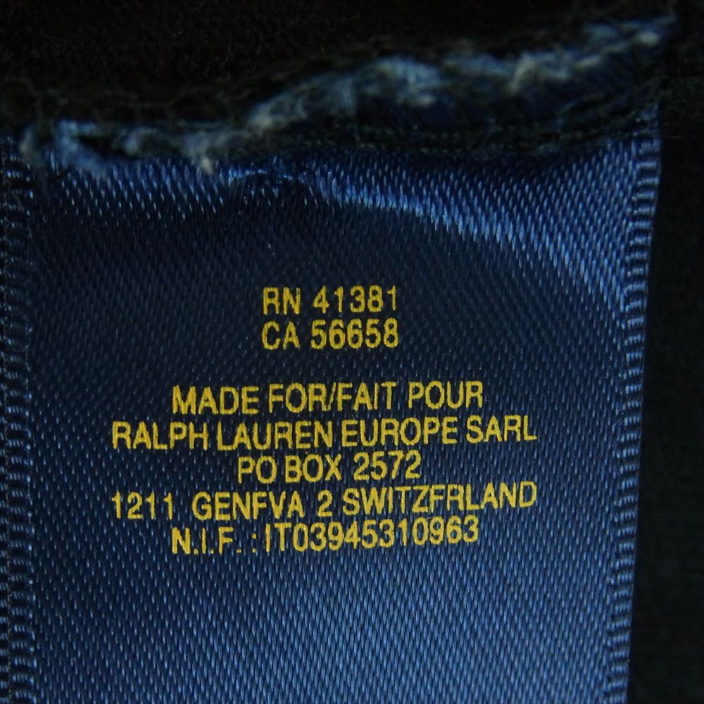 POLO RALPH LAUREN ポロ・ラルフローレン ビッグポニー 刺繍 ロゴ 半袖 ポロ シャツ ブラック系 イエロー系 M【中古】