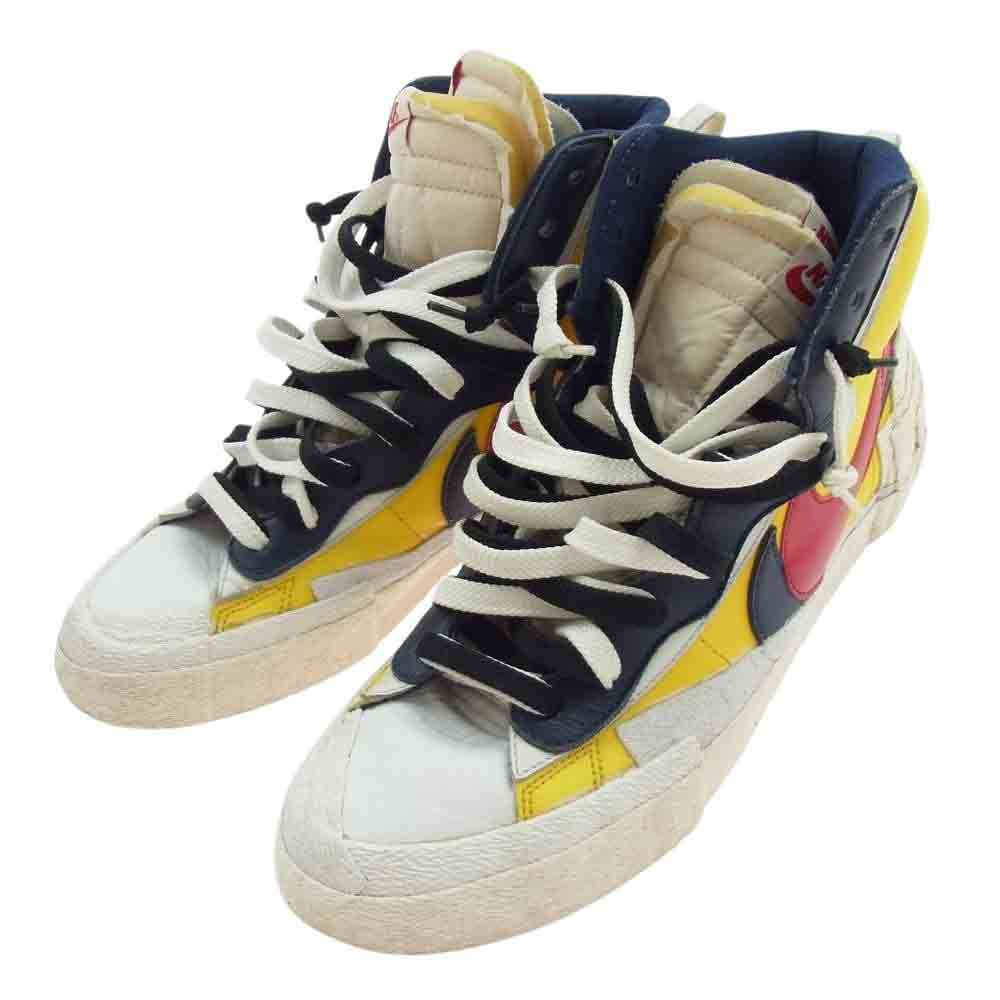 NIKE ナイキ BV0072-700 × sacai サカイ Blazer ブレーザー Mid ミッド Varsity Maize Varsity Red バーシティメイズ バーシティレッド ハイカット スニーカー 28.5cm【中古】