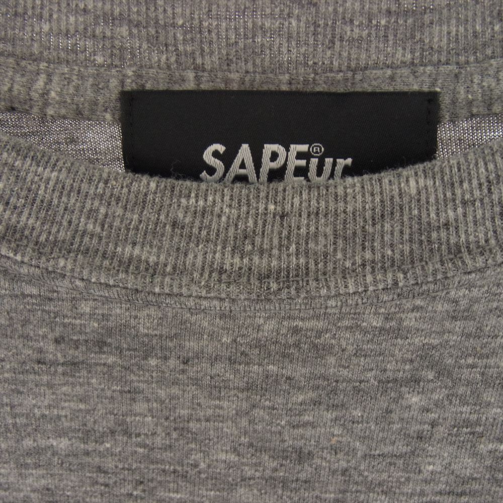 サプール  22SS  A0022-121  × Masatoshi Hamada Shibakuzo Tee 浜田雅功 しばくぞ 半袖 Tシャツ グレー系 XL【中古】
