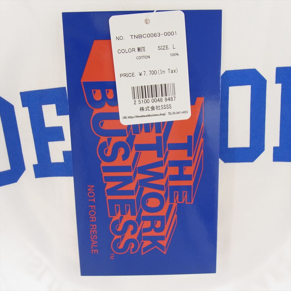 サプール 22SS TNBC0063-0001 × THE NETWORK BUSINESS TNB DETROIT TEE 半袖 Tシャツ ホワイト系 L【新古品】【未使用】【中古】