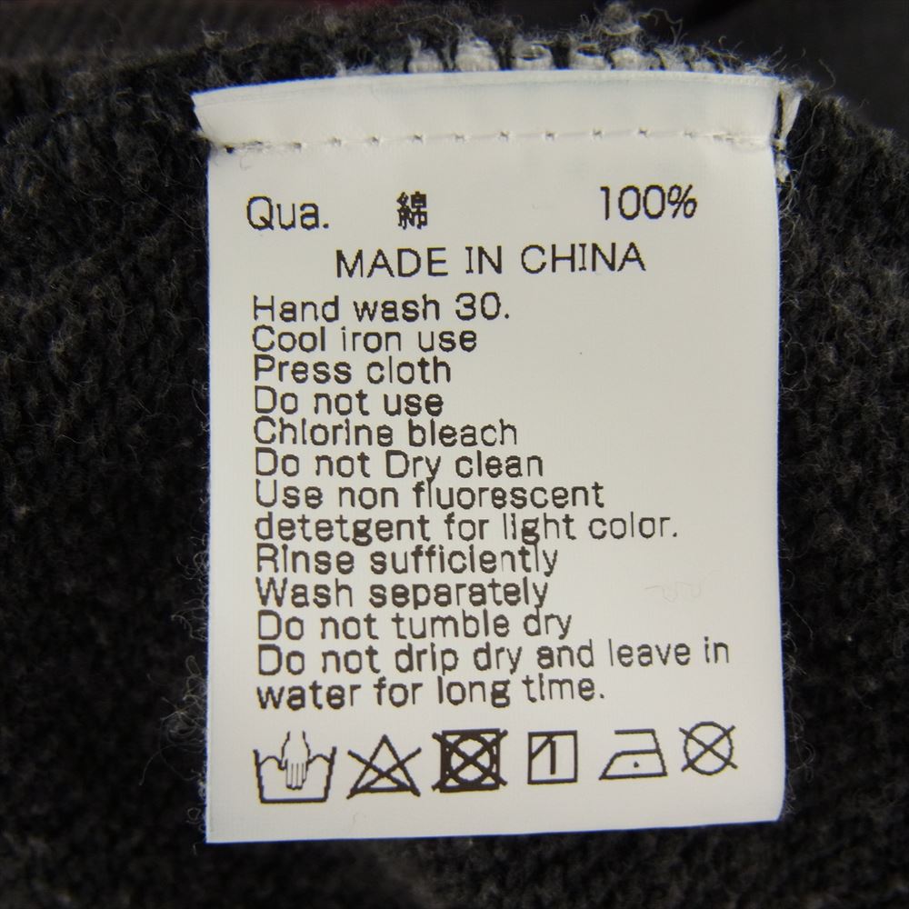 サプール A0022-202 × FR2 エフアールツー SAPEur HOODIE ヴィンテージ加工 スウェット パーカー シャツ ダークグレー系 XL【中古】
