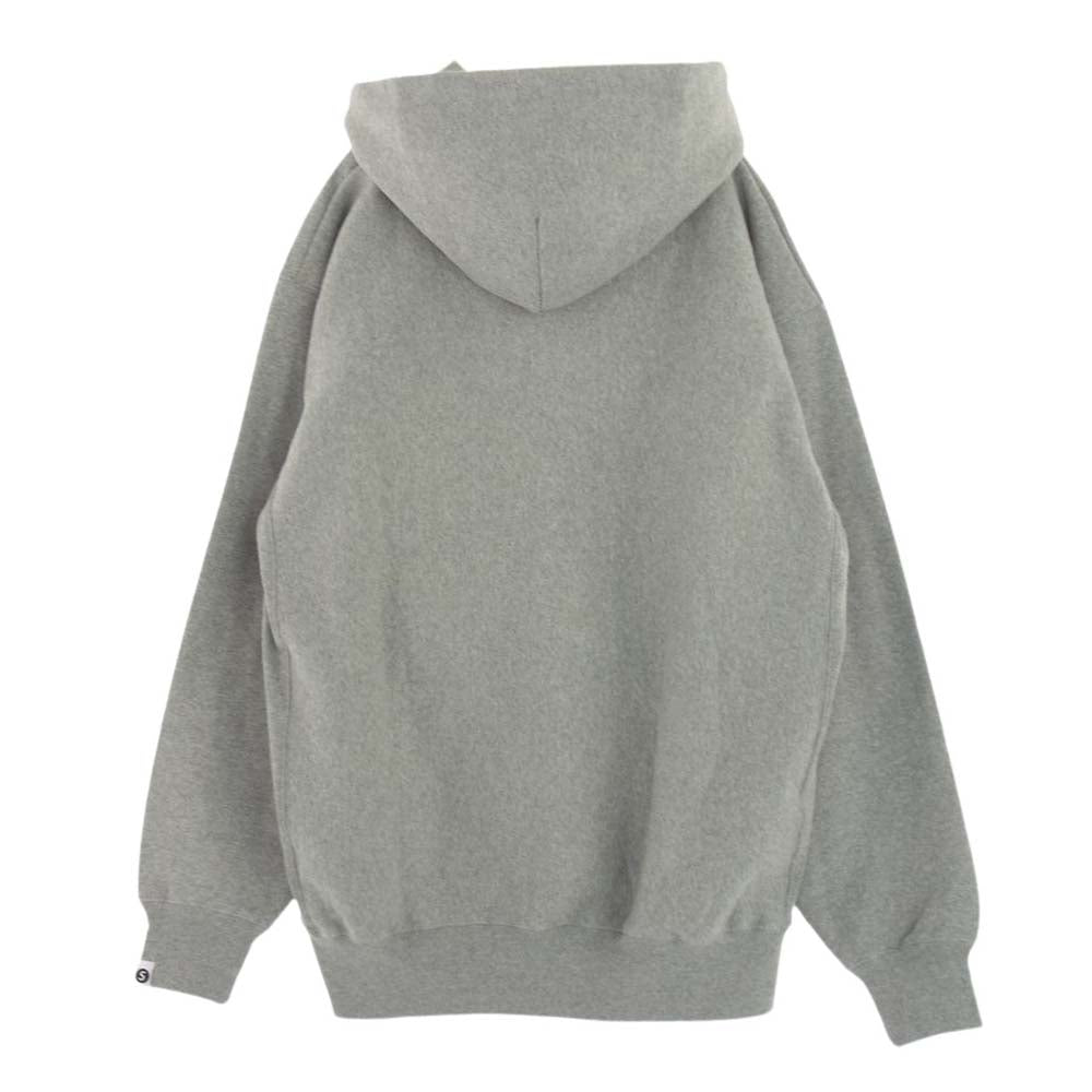 サプール A Elegantes SAPEur ロゴ ワッペン フーディー  スウェット パーカー シャツ グレー系 XL【美品】【中古】