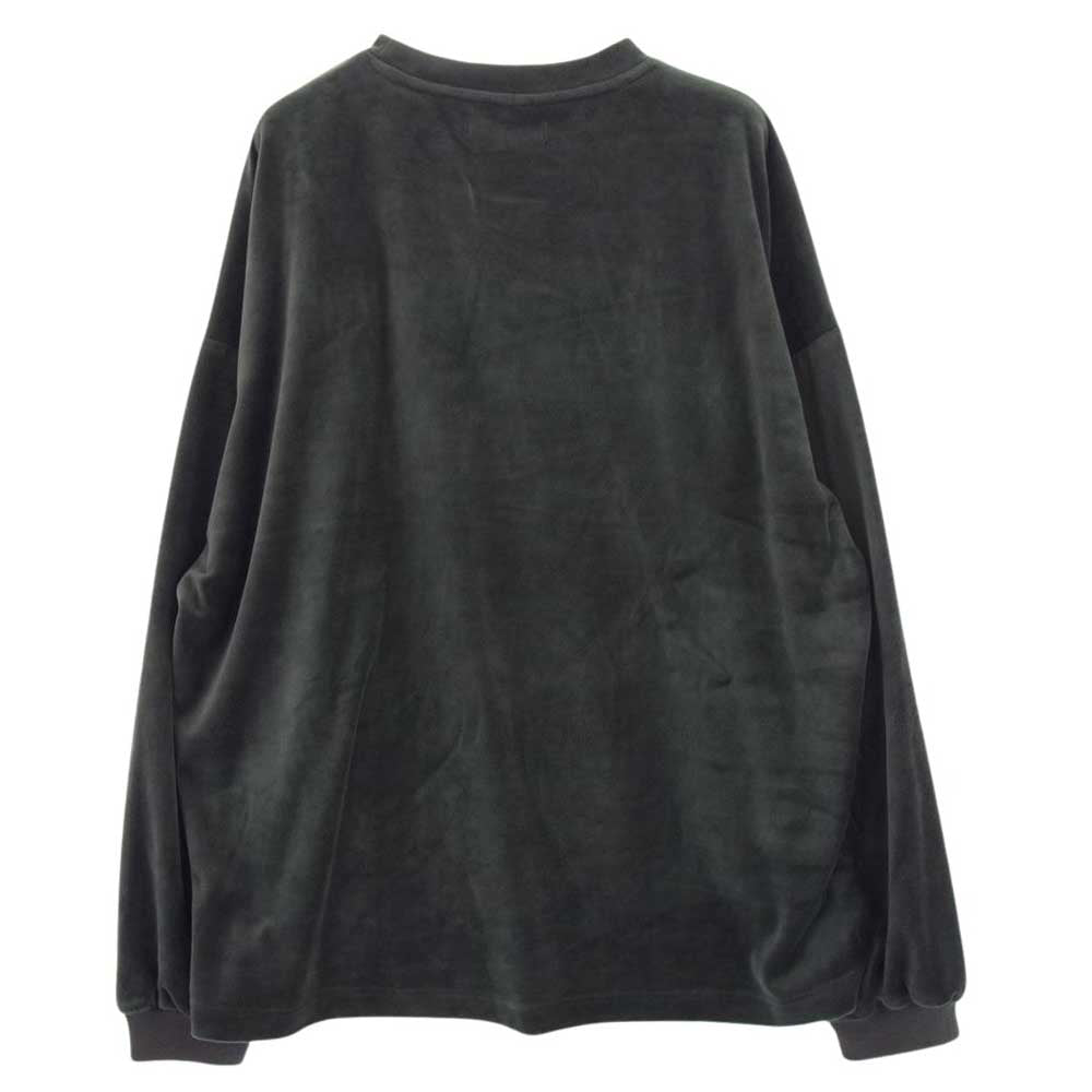 タイトブース 23AW FW23-TBKB10 KILLER BONG HAND SIGN VELOUR LS KILER BONG ハンド サイン ベロア カットソー  モスグリーン系 L【中古】