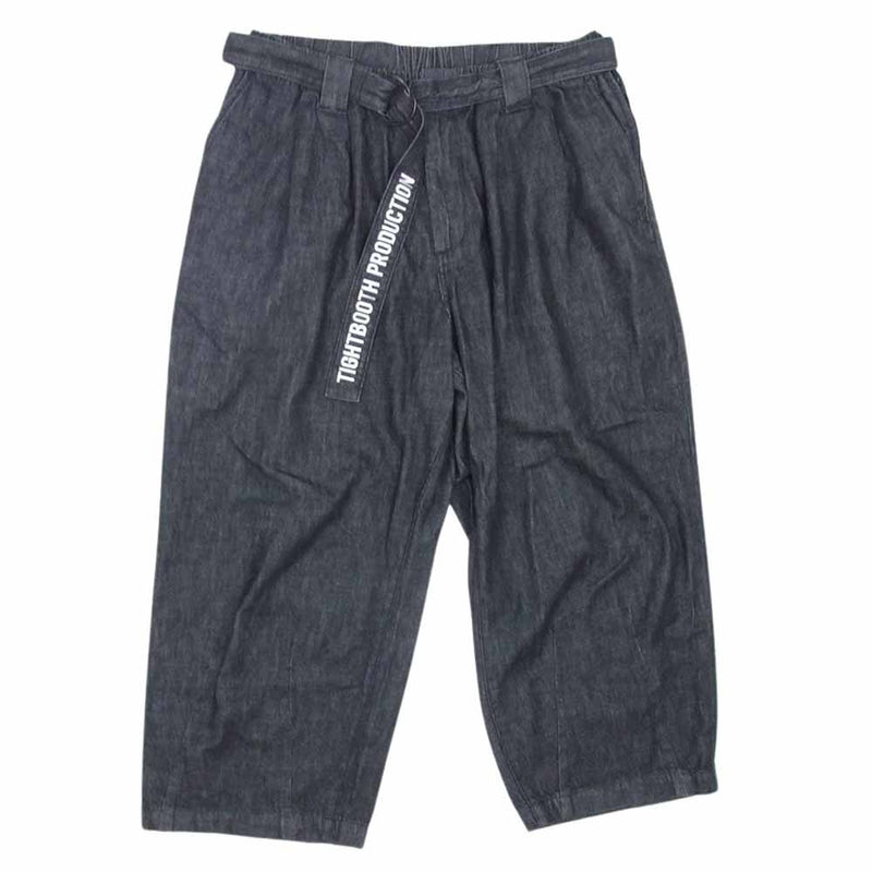 タイトブース 21AW DENIM BAGGY SLACKS バギーイージーデニムパン ブラック系 XL【中古】