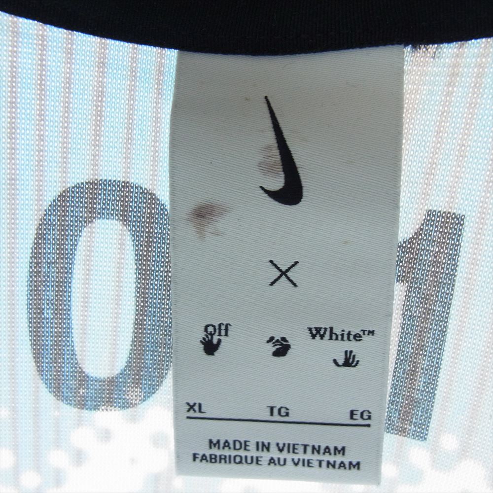 OFF-WHITE オフホワイト dn1701-411 × NIKE AS NRG JERSEY IMPERIAL BLUE ナイキ サッカーゴールキーパー ジャージー シャツ ブルー系 XL【中古】