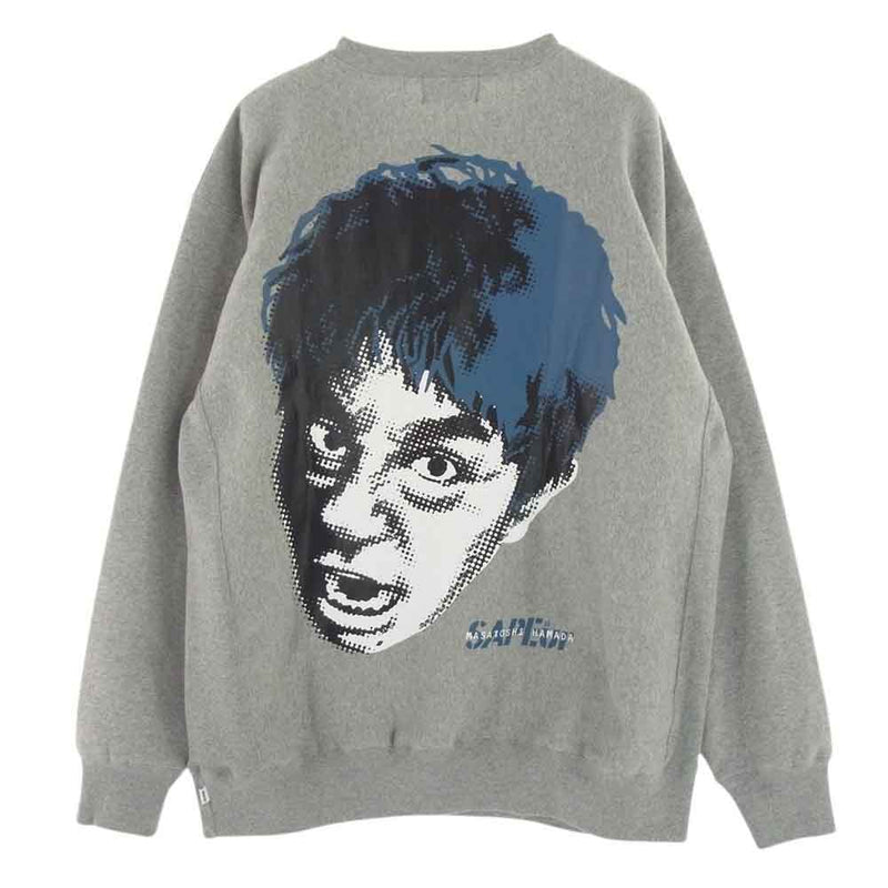 サプール 22AW × MASATOSHI HAMADA 浜田雅功 CREWNECK SWEAT クルーネック スウェット グレー系 XL【中古】