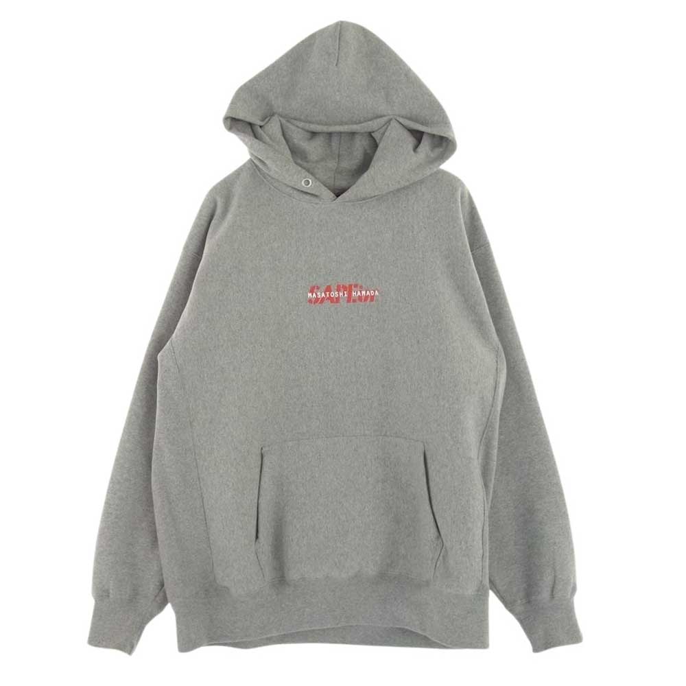 サプール 22AW × MASATOSHI HAMADA 浜田雅功 大阪限定 スウェット フーディー パーカー シャツ グレー系 XL【中古】