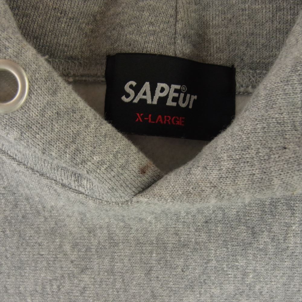 サプール 22AW × MASATOSHI HAMADA 浜田雅功 大阪限定 スウェット フーディー パーカー シャツ グレー系 XL【中古】