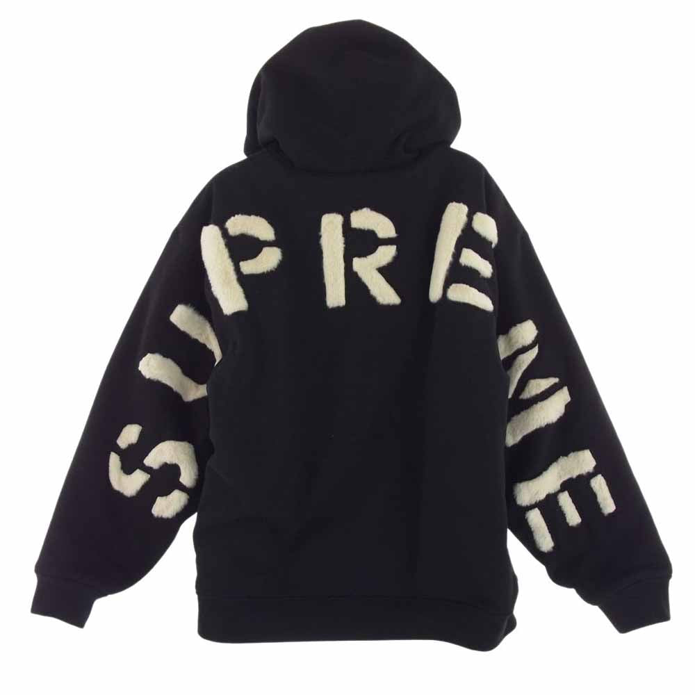 Supreme シュプリーム 22AW Faux Fur Lined Zip Up Hooded フェイ クファー ライド ジップ アップ フーディー スウェットシャツ パーカー ブラック系 XL【中古】