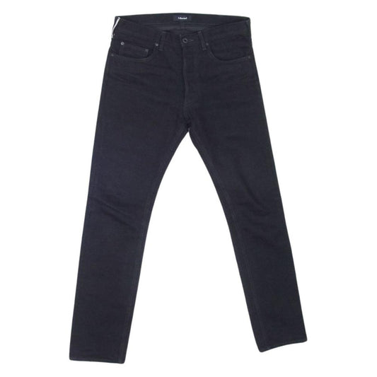 リベルタ ボタンフライ ブラック ストレート デニム パンツ ブラック系 27【中古】