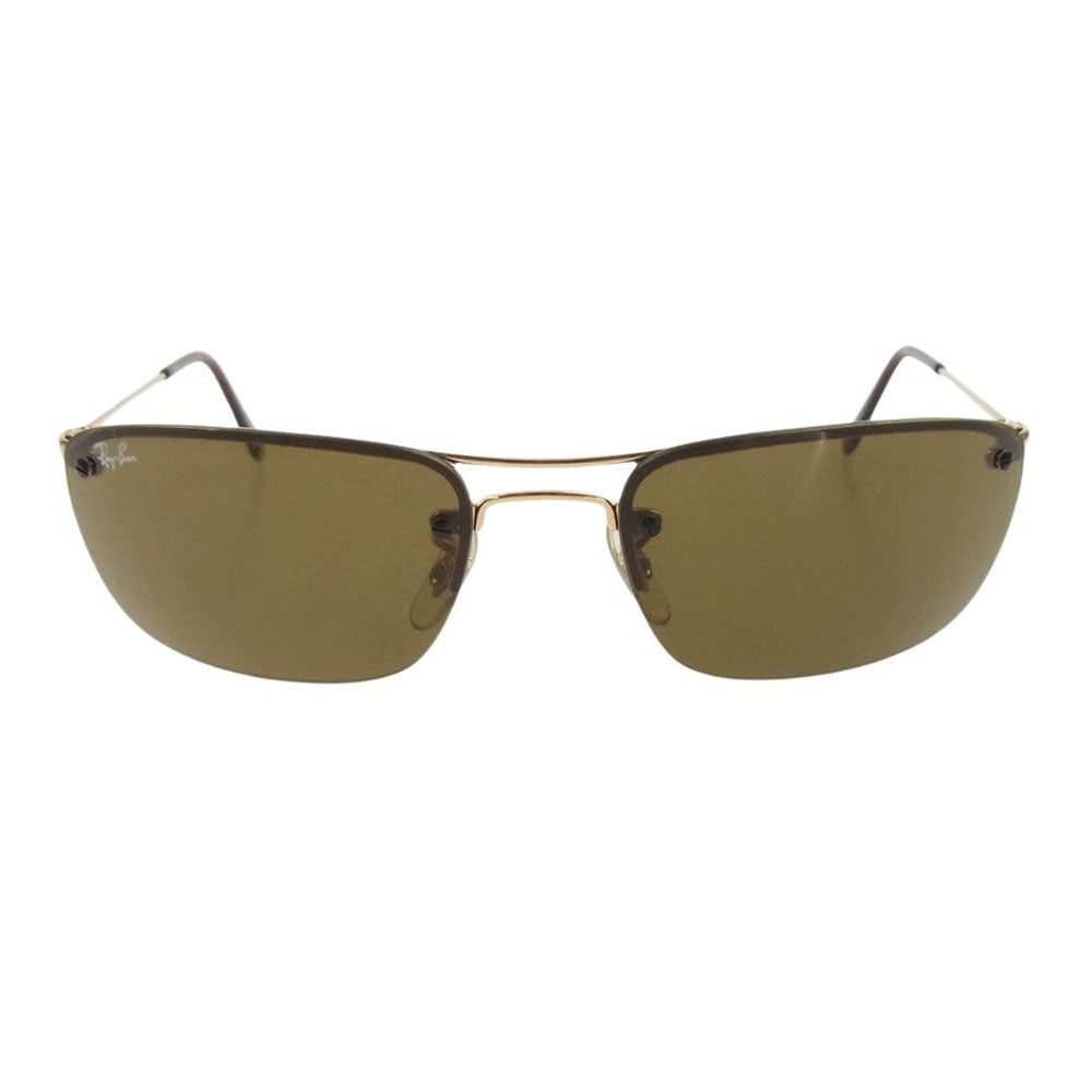 Ray-Ban レイバン RB3156 TOP SQUARE トップ スクエア サングラス アイウェア 57□16 ブラウン系 57□16【中古】