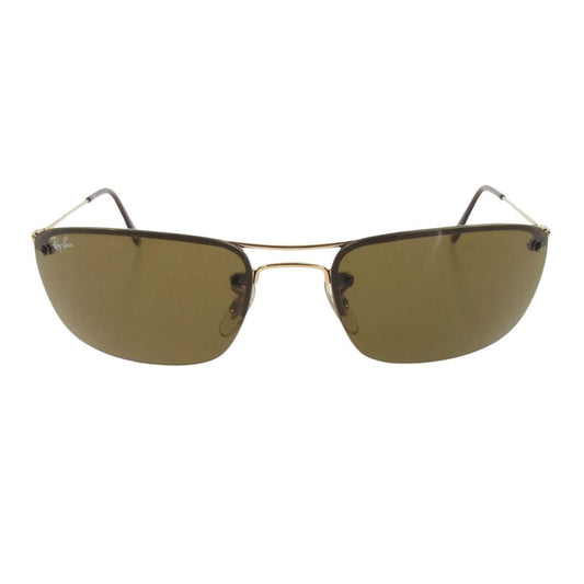 Ray-Ban レイバン RB3156 TOP SQUARE トップ スクエア サングラス アイウェア 57□16 ブラウン系 57□16【中古】