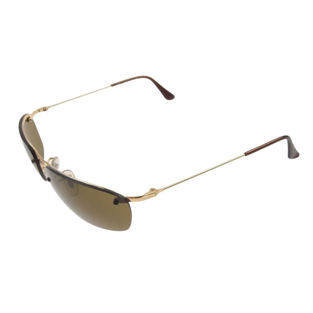 Ray-Ban レイバン RB3156 TOP SQUARE トップ スクエア サングラス アイウェア 57□16 ブラウン系 57□16【中古】