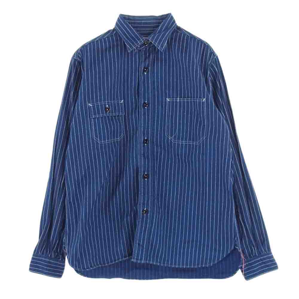 SUGAR CANE シュガーケーン SC25551 ROMANCE 8.5oz. WABASH STRIPE WORK SHIRT 長袖 ウォバッシュ ワークシャツ M【中古】