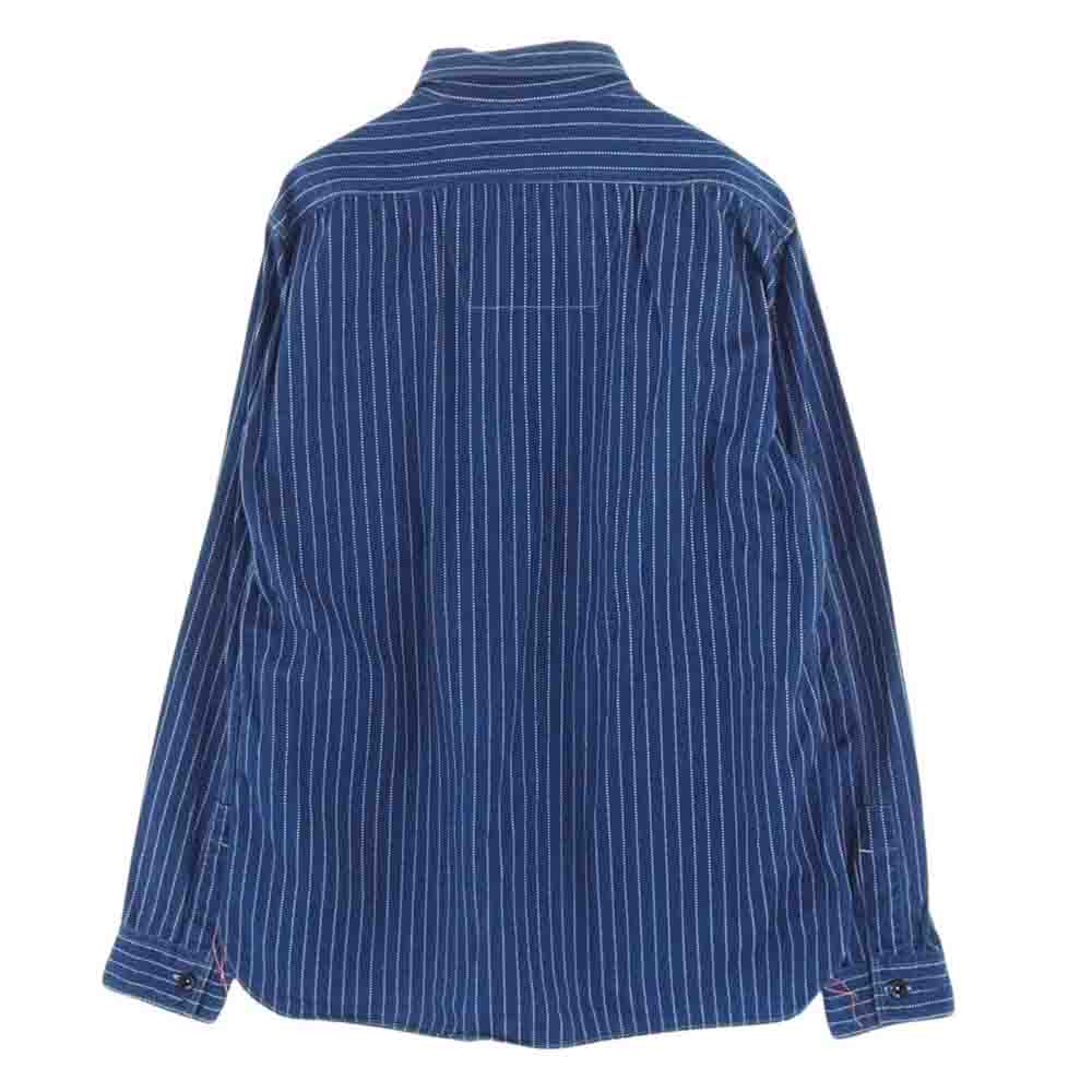 SUGAR CANE シュガーケーン SC25551 ROMANCE 8.5oz. WABASH STRIPE WORK SHIRT 長袖 ウォバッシュ ワークシャツ M【中古】