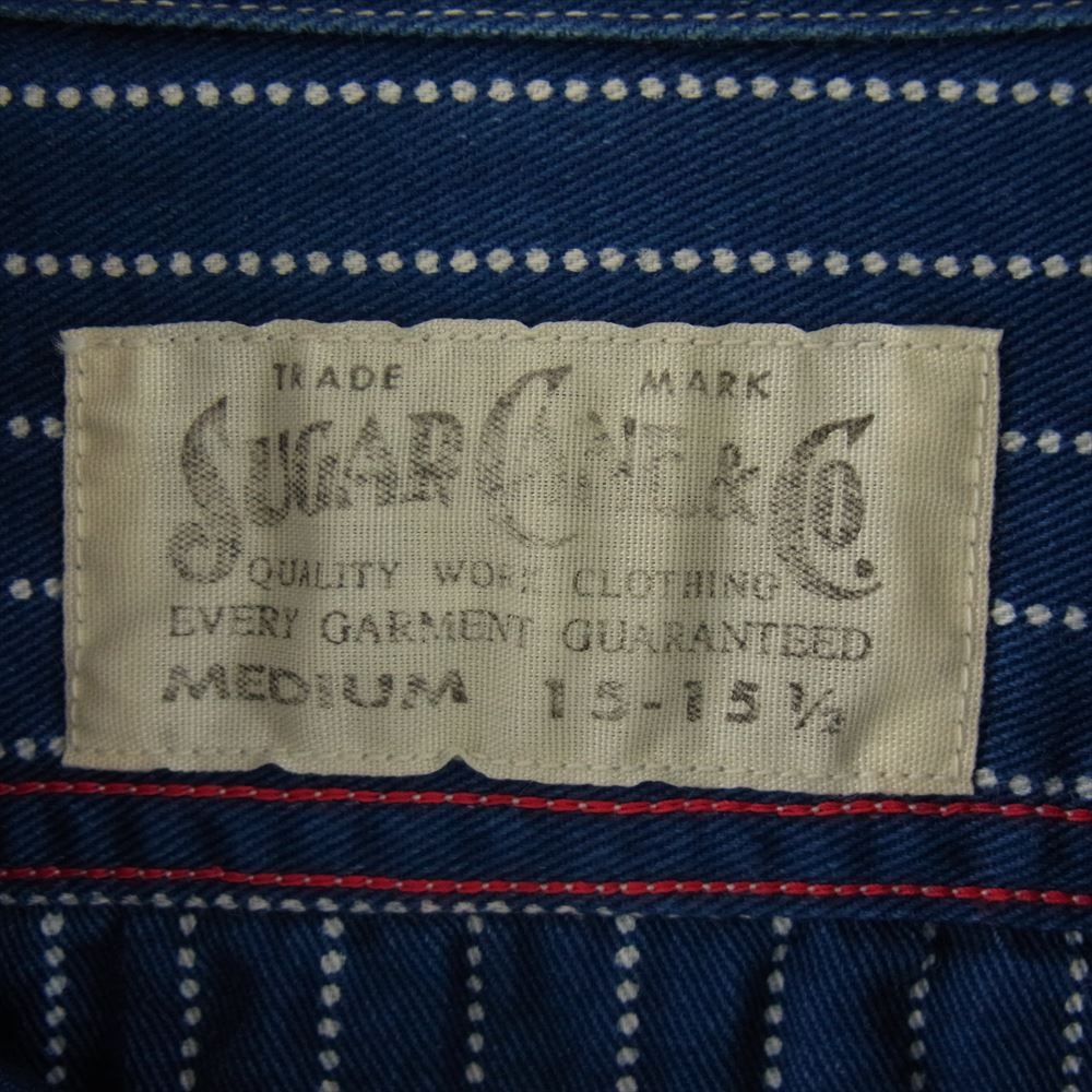 SUGAR CANE シュガーケーン SC25551 ROMANCE 8.5oz. WABASH STRIPE WORK SHIRT 長袖 ウォバッシュ ワークシャツ M【中古】