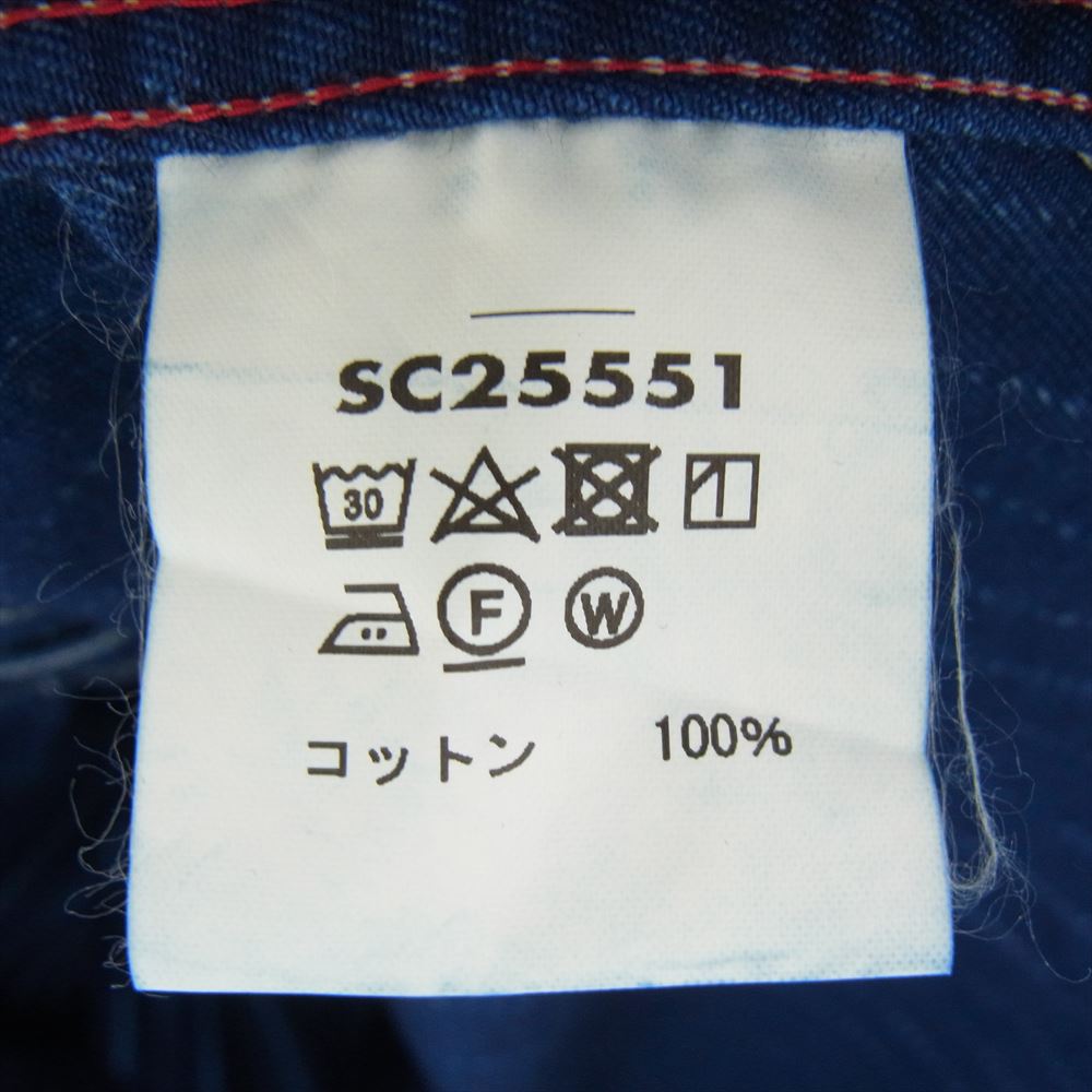 SUGAR CANE シュガーケーン SC25551 ROMANCE 8.5oz. WABASH STRIPE WORK SHIRT 長袖 ウォバッシュ ワークシャツ M【中古】