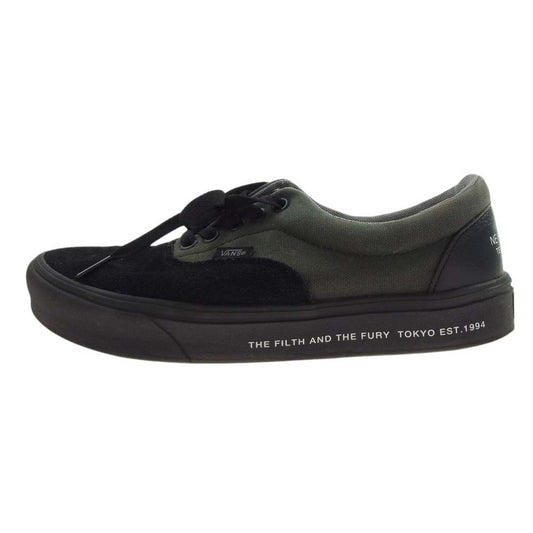 NEIGHBORHOOD ネイバーフッド 721356 × VANS バンズ ERA エラ ローカット スニーカー ブラック系 グリーン系 26cm【中古】