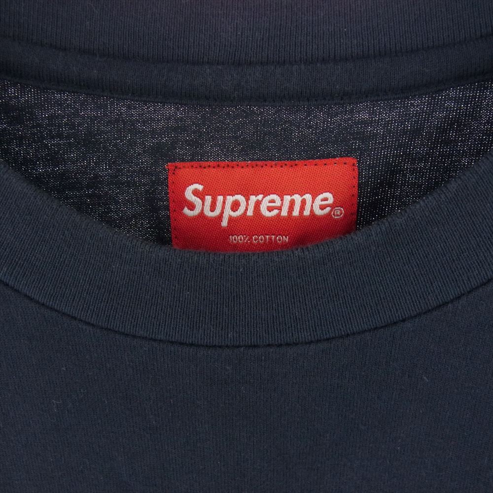 Supreme シュプリーム SMALL BOX LOGO L/S スモールボックス ロゴ ロングスリーブ Tシャツ 半袖 ネイビー ネイビー系 L【中古】